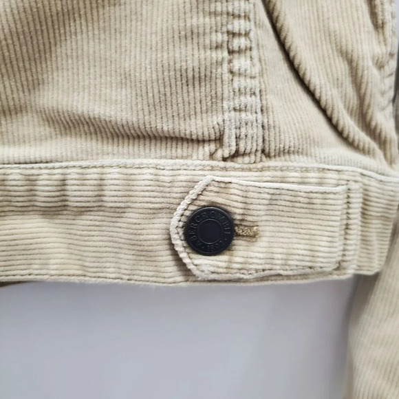 Abercrombie & Fitch Women's Vintage Tan Retro 70s Corduroy Zip Front Jacket‎ S - Picture 6 of 8